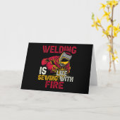 溶接は火と裁縫に似ている カード (黄色い花)