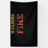 溶接は火と裁縫に似ている 横断幕 (縦)