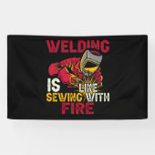 溶接は火と裁縫に似ている 横断幕 (横)