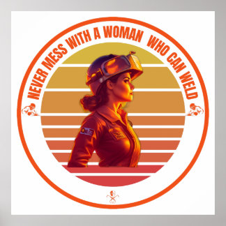 溶接を愛する人のための女性ウェルダーデザイン ポスター