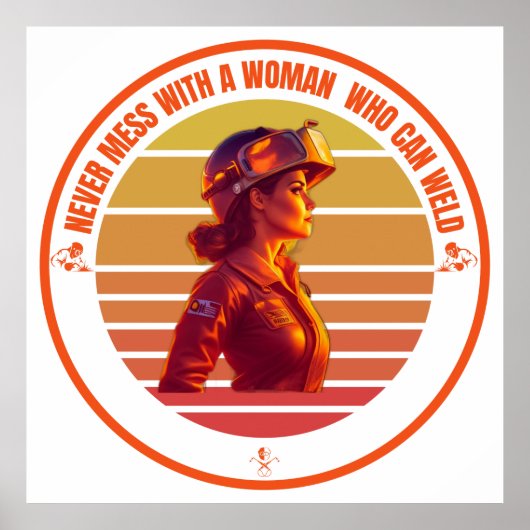 溶接を愛する人のための女性ウェルダーデザイン ポスター (正面)