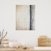 '溶接'グレーと黄色の抽象芸術アート ポスター (キッチン)