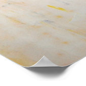 '溶接'グレーと黄色の抽象芸術アート ポスター (角)