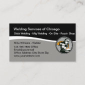 溶接サービスモダン名刺テンプレート 名刺 (正面)
