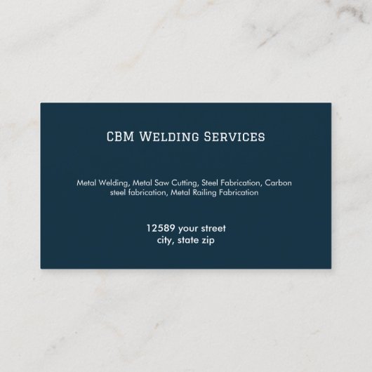 溶接サービス 名刺 (裏面)