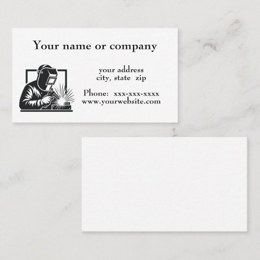 溶接シンプル図 名刺 (正面/裏面)