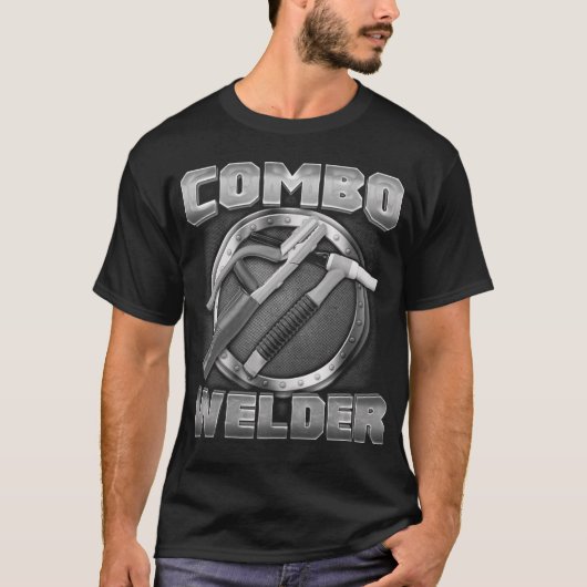 溶接スティカッコいいックTIGコンボ溶接機パイプライナT型 Tシャツ (正面)
