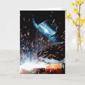 溶接スパーク カード (黄色い花)