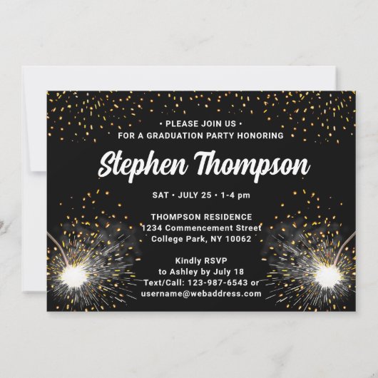 溶接トーチ&スパークス認定溶接機の卒業 招待状 (裏面)