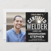 溶接トーチ&スパークス認定溶接機の卒業 招待状 (正面)