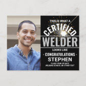 溶接トーチ&スパークス認定溶接機の卒業 案内ポストカード (正面)