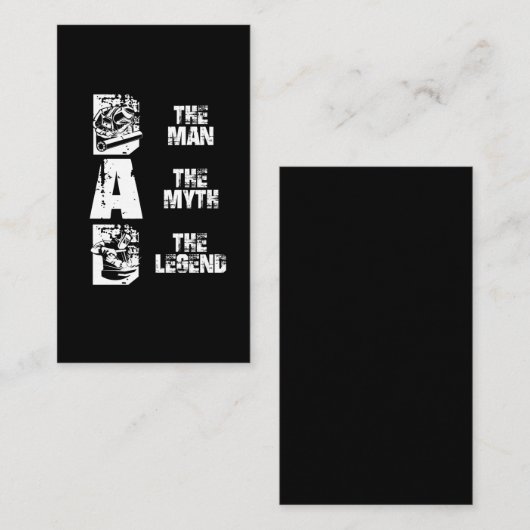 溶接パパおもしろいマン神話伝説の父溶接機 名刺 (正面/裏面)