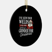 溶接ビードを見たクリスマスプレゼントおもしろい セラミックオーナメント (右)