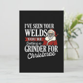 溶接ビードを見たクリスマスプレゼントおもしろい 案内状 (スタンド正面)