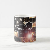 溶接フラグの火花と炎 コーヒーマグカップ (中央)