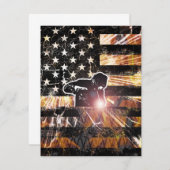 溶接フラグの火花と炎 サンキューカード (正面/裏面)