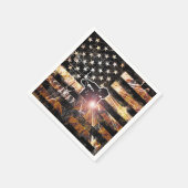 溶接フラグの火花と炎 スタンダードカクテルナプキン (角)