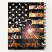 溶接フラグの火花と炎 ノートブック (裏面)