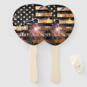 溶接フラグの火花と炎 ハンドファン (正面&裏面)