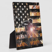 溶接フラグの火花と炎 フォトプラーク (側面)