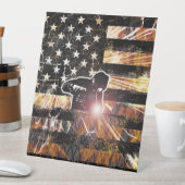 溶接フラグの火花と炎 台座サイン (インサイチュ)