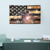 溶接フラグの火花と炎 横断幕 (トレードショー)