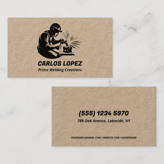 溶接プロフェッショナル 名刺 (正面/裏面)