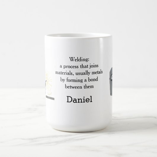 溶接マスク（名前） コーヒーマグカップ (中央)
