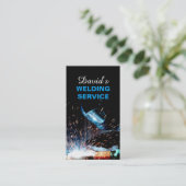 溶接モダンサービスと製造フォト 名刺 (スタンド正面)