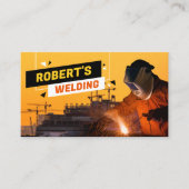 溶接モダン請負業者ウエルダー金属加工機 名刺 (正面)