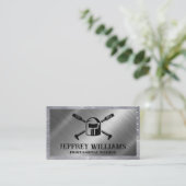 溶接ロゴ |金属 |リベット 名刺 (スタンド正面)