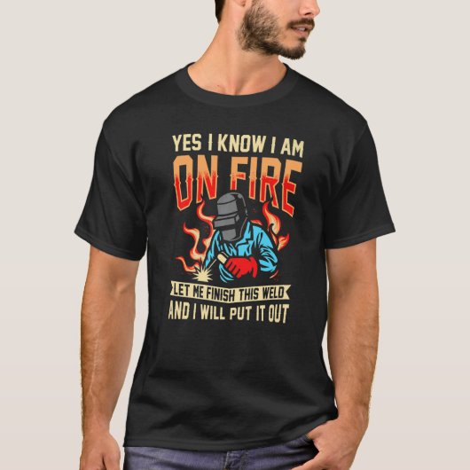 溶接中です 炎上中ではありません メタルスミス F Tシャツ (正面)