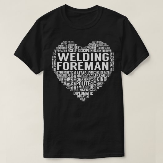 溶接主任のハート Tシャツ (デザイン正面)