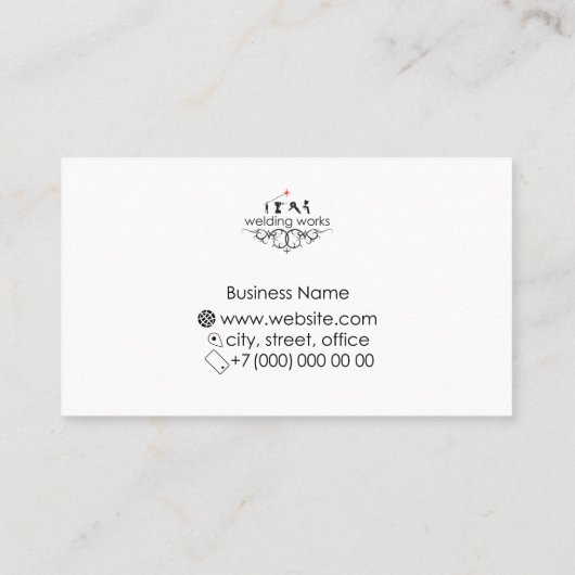 溶接作業名刺 名刺 (裏面)