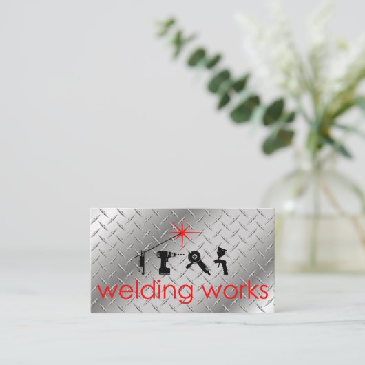 溶接作業名刺 名刺 (スタンド正面)