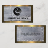 溶接作業 |金属リベット 名刺 (正面/裏面)