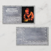 溶接作業 | Sparks |金属鋼 |リベット 名刺 (正面/裏面)