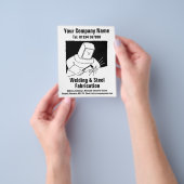 溶接加工カートゥーンデザインフライヤー チラシ (手)