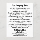 溶接加工カートゥーンデザインフライヤー チラシ (裏面)