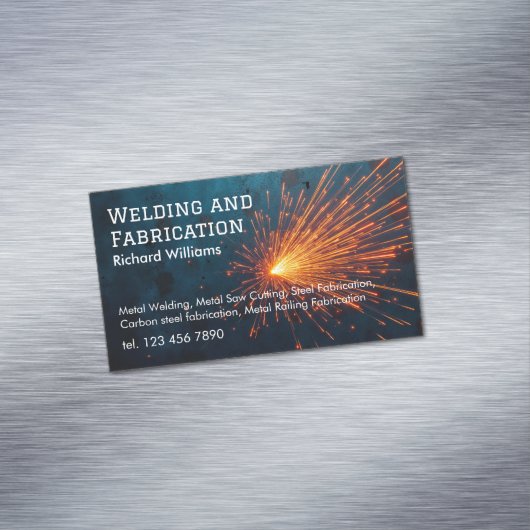 溶接加工 マグネット名刺 (インサイチュ)