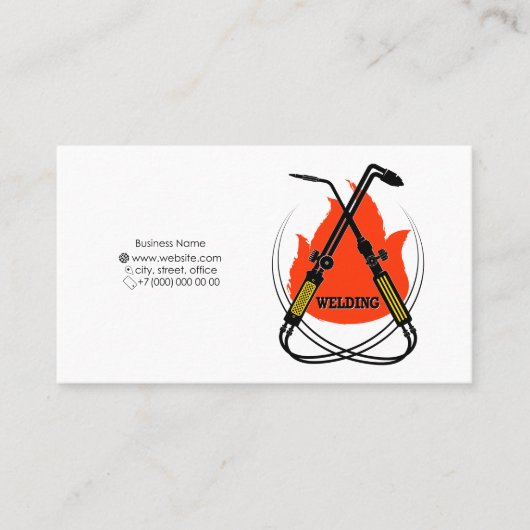 溶接及び溶接作業の名刺 名刺 (正面)