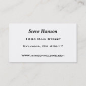 溶接名刺 名刺 (裏面)