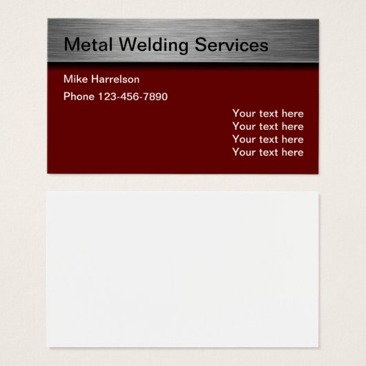 溶接商用金属工名刺 (正面&裏面)