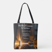 溶接契約建築追加名連絡no トートバッグ (裏面)