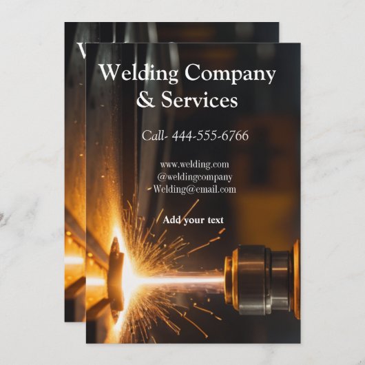 溶接契約建築追加名連絡no 招待状 (正面/裏面)