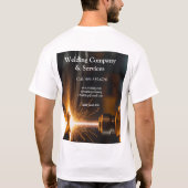 溶接契約建築追加名連絡no tシャツ (裏面)