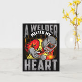 溶接屋が私のハートを溶かした バレンタイン 妻 彼女 カード (黄色い花)