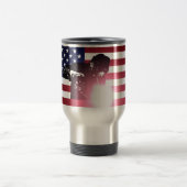 溶接工および米国旗 トラベルマグ (中央)