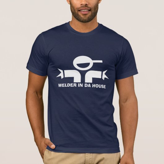 溶接工のための名言付きの面白いTシャツ Tシャツ (正面)