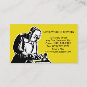 溶接工の溶接のbusinesscard 名刺